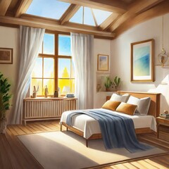 warm house with sunlight
generative AI