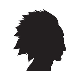 Native American, apache silhouette vector