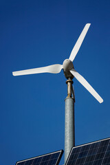 Wind turbine and solar panel