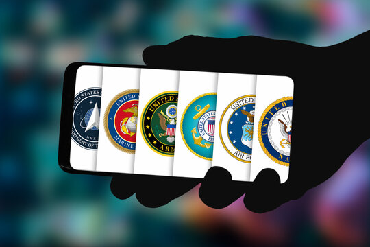 Armed Forces of the United States - displayed on smartphone