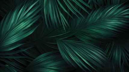 tropical palm leaf and shadow, abstract natural green background