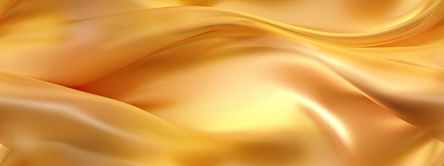Obraz premium Seamless Light brown orange gold yellow silk satin. Color gradient. Golden luxury elegant abstract background. Shiny, shimmer. Curtain. Drapery. Fabric, cloth texture. Web banner. Wide. Panoramic.