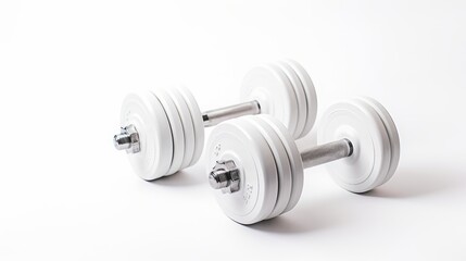 women's sports dumbbells on a white background.