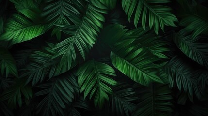 Fototapeta na wymiar Green leaves fern tropical rainforest foliage plant isolated on transparent background