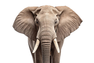 Majestic African Elephant Isolated on transparent background