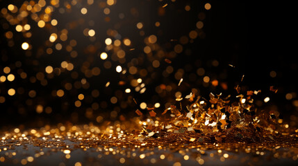 golden christmas or new year's background
