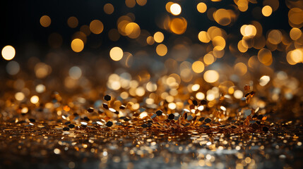 golden christmas or new year's background