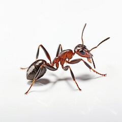 black ant isolated on white