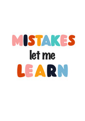 mistakes let me learn Din A3 Plakat, Homeschool decor, home school wall art, , kids poster, homeschool, room, 