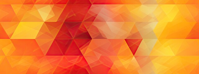 Seamless Yellow orange red abstract background for design. Geometric shapes. Triangles, squares, stripes, lines. Color gradient. Modern, futuristic. Light dark shades. Web banner