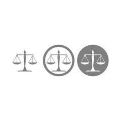  Scales of justice set icon isolated on transparent background