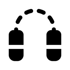 nunchaku glyph icon