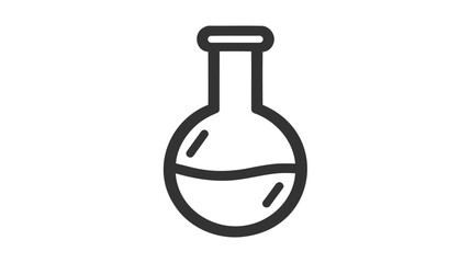 Chemical test tube. Glass tube. Flask template. Glass container. Flask of poison. Jar icon.