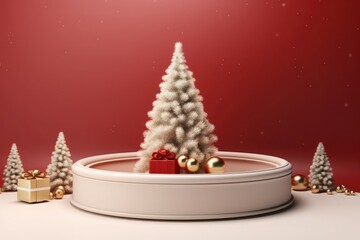 Beautiful Christmas podium for product showcase, Christmas podium show case design,