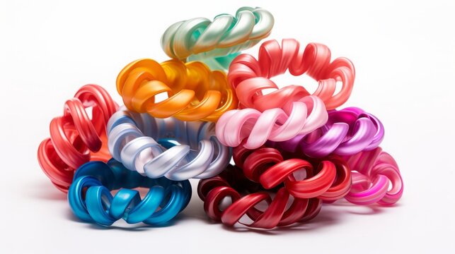 colored hair bands.