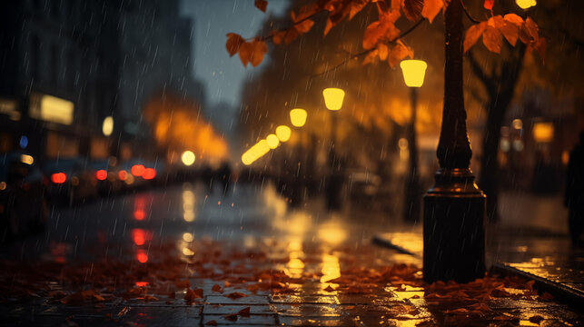 Rainy Street Evening