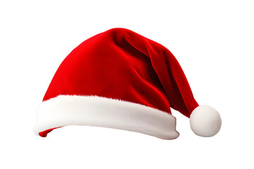 santa claus hat isolated on transparent background