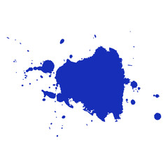 Obraz premium ultramarine blue ink splash brush drop