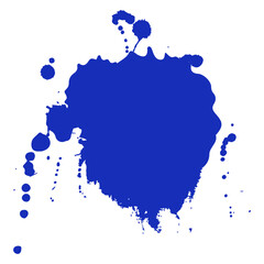 Fototapeta premium ultramarine blue ink splash brush drop