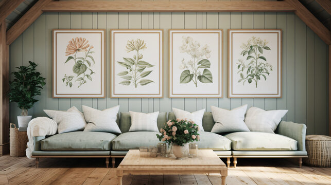 Living room gallery wall home decor and wall art
