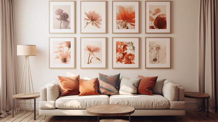 Living room gallery wall home decor and wall art