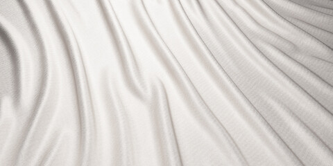 White silk texture. Draped fabric. luxury background
