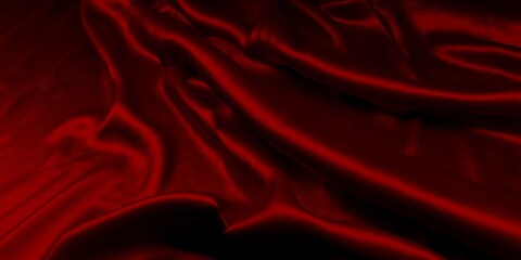 Obraz premium Red satin or silk fabric background. Velvet material