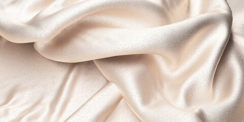 White silk texture. Draped fabric. luxury background