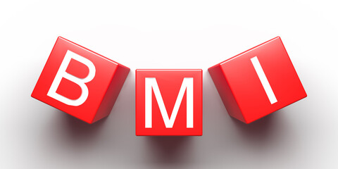 BMI. Abbreviation Body Mass Index. Healty lifestyle concept