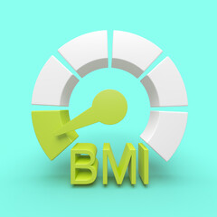 BMI. Abbreviation Body Mass Index. Healty lifestyle concept