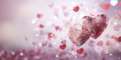 Valentine heart background - obrazy, fototapety, plakaty