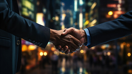 business partners - business people shaking hands, conclusion of a contract - obrazy, fototapety, plakaty
