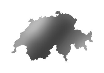 black and white cartography map of switzerland on white background clip art schweizer kart - obrazy, fototapety, plakaty