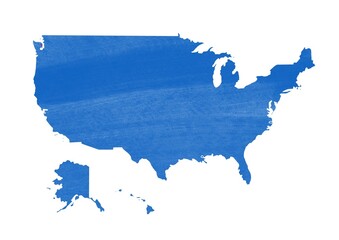 cartography US, map of the us  coloured on white background clip art, united states of america map