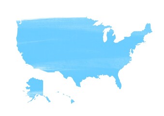 cartography US, map of the us  coloured on white background clip art, united states of america map
