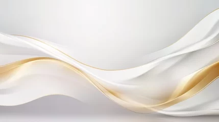 Foto op Plexiglas luxury white background with golden line element © backgroundstudio