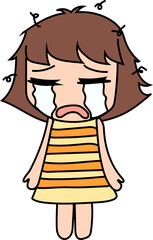 Obraz premium The girl is crying