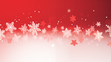 Czerwone zimowe tło świąteczne z płatkami śniegu. Świąteczna tapeta na Boże Narodzenie - obrazy, fototapety, plakaty