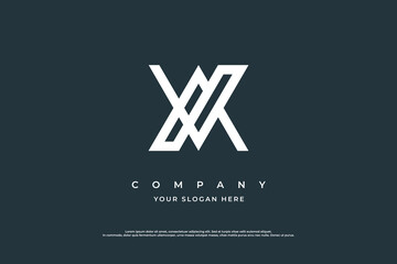 Initial Letter AV or VA Logo Design Vector Template