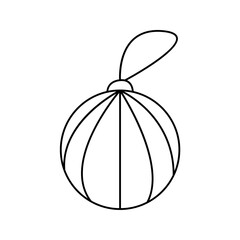 Christmas ball. Vector illustration in doodle style.