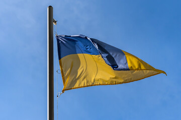 See Ukraine's Flag in the Blue Sky