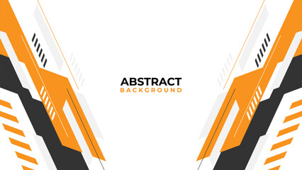Modern abstract geometric background design with grey orange and white color