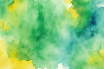 green blue yellow watercolor abstract colorful art background with copy space for design web banner texture