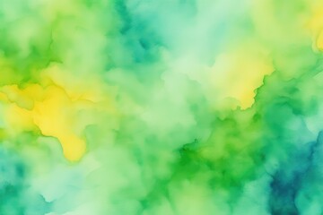 green blue yellow watercolor abstract colorful art background with copy space for design web banner texture