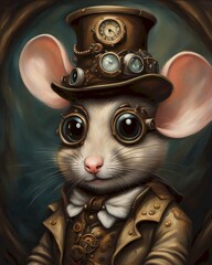 Steampunk Mouse Portrait