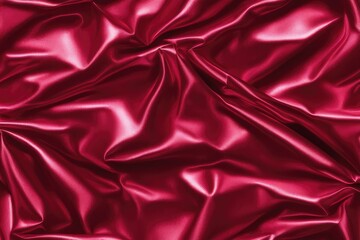 Obraz premium seamless dark ruby red wrinkled metallic foil christmas tissue wrapping paper sheet background texture