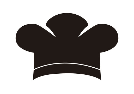 Icono negro de chef de cocina. 