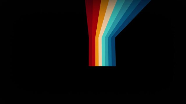 Vintage Striped Backgrounds, Loop Samples, Retro Colors from the 1970s 1980s, 70s, 80s, 90s. retro vintage 70s style stripes background footage lines. Transition loop shapes moving eighties style