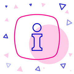 Line Information icon isolated on white background. Colorful outline concept. Vector