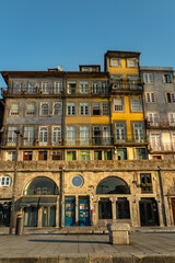 dawn streets of Porto city in Portugal in autumn